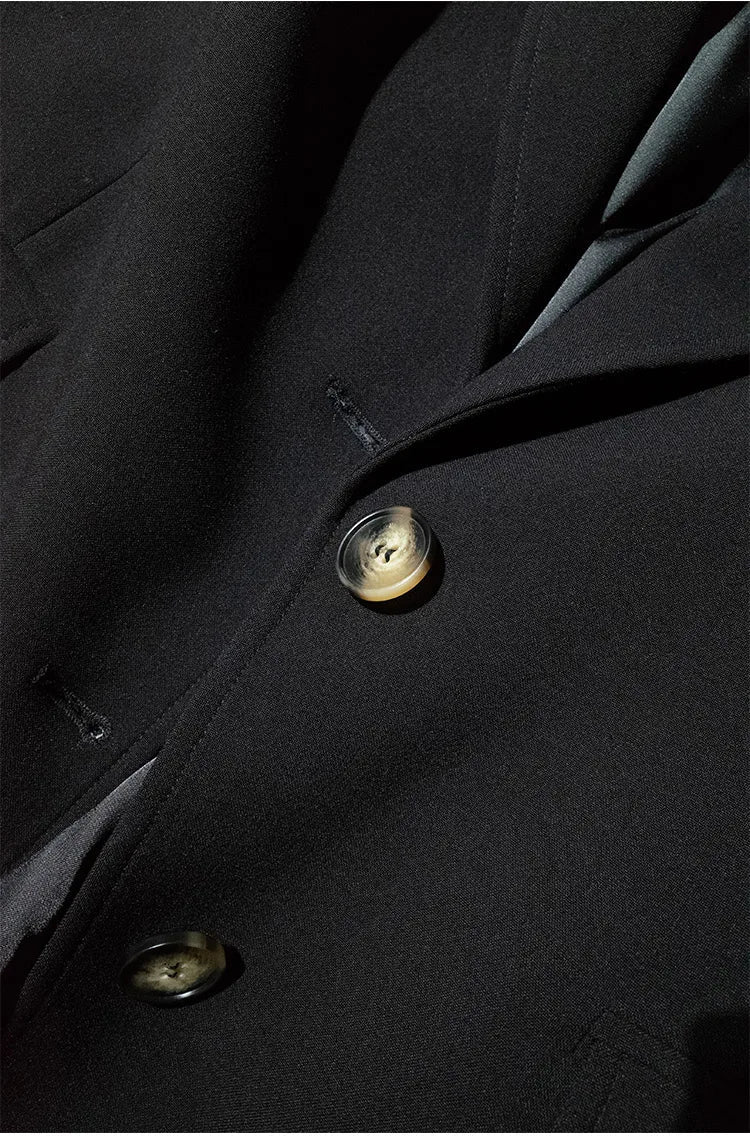 The Ultimate Store Hit~ Women's Mid-Length Oversized Blazer with Shoulder Pads for Petite Figures, Casual Suit Jacket