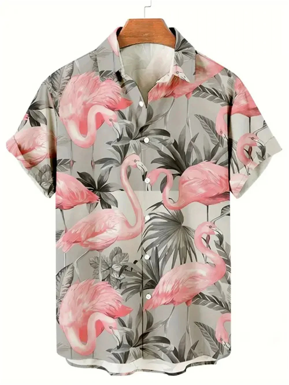 Hawaiian Shirt Man 3D Coconut Tree Gradient Pattern Casual Shirt Harajuku Fashion Oversized Top Funny Print Pink Men's Clothing