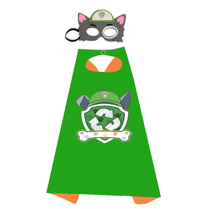 Anime Dog Patrol Cape Kids Cloak Eye Mask Marshall Chase Skye Zuma Rubble Rocky Cloak Children Cosplay Costume Halloween Costume