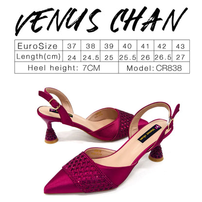 2025 New Summer Collection Stylish Italian Women’s Shoes and Bag Set in Gold Colour - Comfortable Mid Heels With Rhinestones