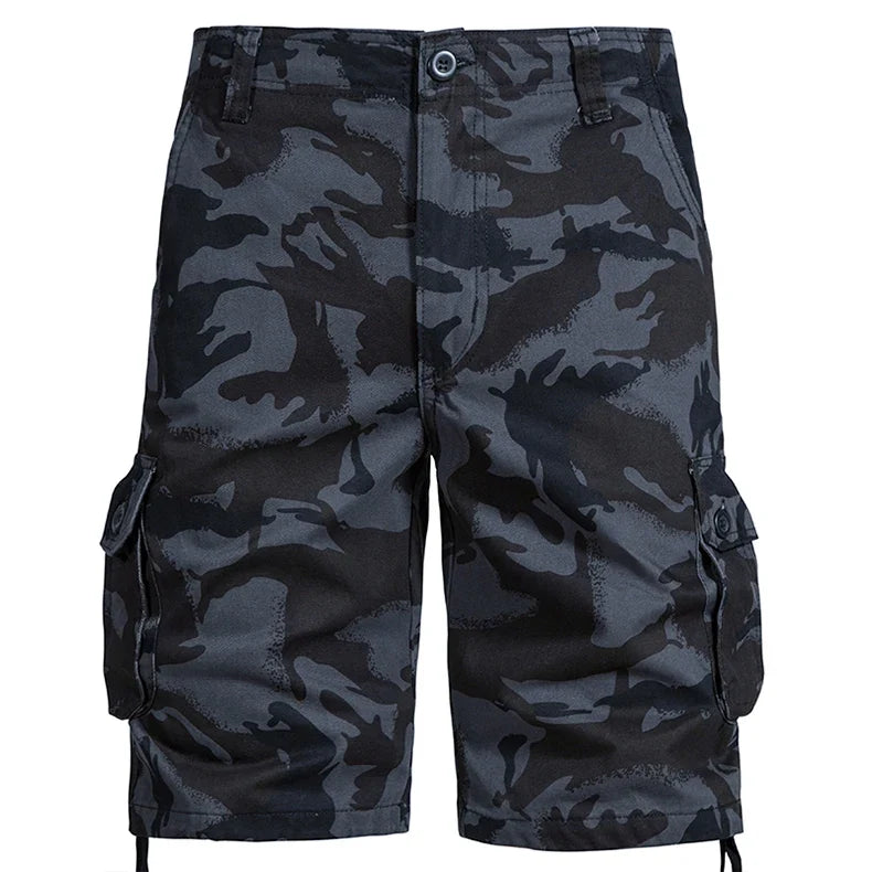 Mens Camo Shorts Men Camouflage Overalls Loose Casual Outdoor Sports Half Pants Side Pocket Cotton Comfortable Shorts