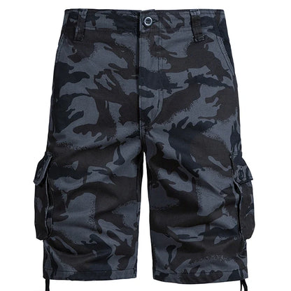 Men's Camo Shorts Summer Casual Half Pants Camouflage Outdoor Sports Short Pants Side Pocket Cotton Breathable Shorts