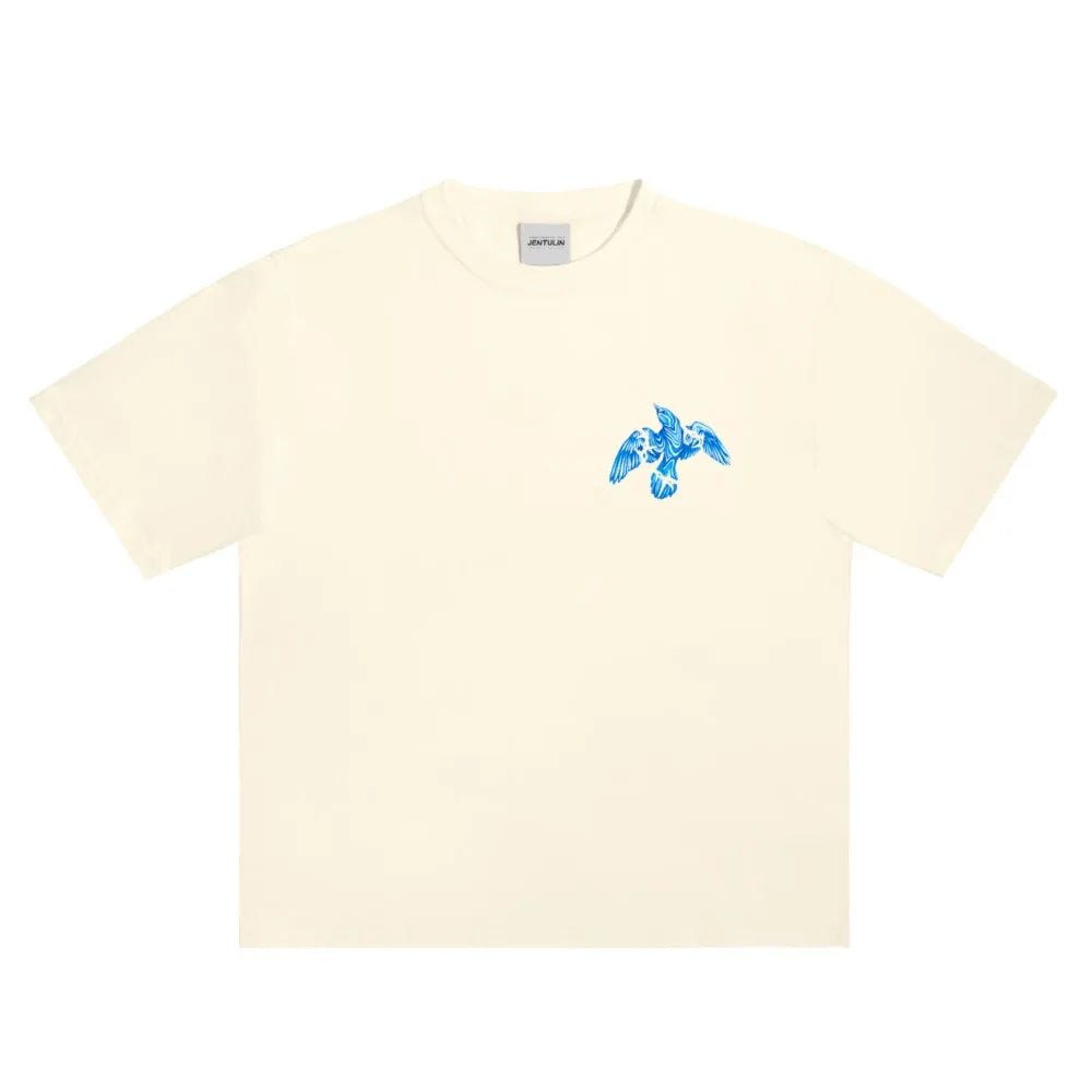 Harajuku Oversized Streetwear Men's Clothing The Bright Side Graphic Print Tshirt Cotton Hip Hop Punk Short Sleeve Tops Goth Y2k