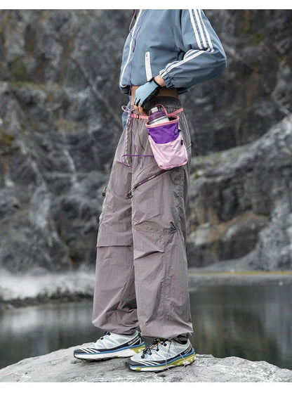 Male Hiking Pants Outdoor Waterproof Mountaineering Sports Trousers Autumn Elastic Waist Breathable Camping Fishing Cargo Pants
