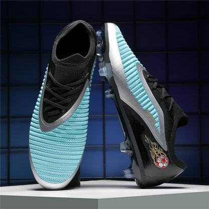 New Men Soccer Shoes Adult Non Slip Football Boots Outdoor Sport Boys Long Spikes Training Cleats Breathable Match Comfortable