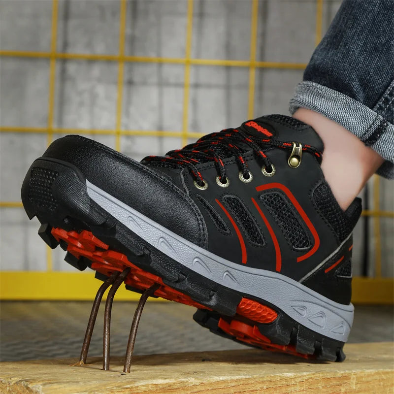 2022 Latest Summer Safety Work Shoes For Men Breathable Indestructible Steel Toe Boots Male Footwear Anti-smash Hiking Shoes