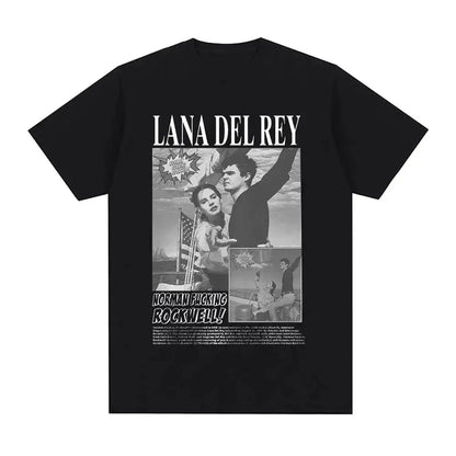Singer Lana Del Rey Print T Shirt Women Fashion Hip Hop men's tshirts Streetwear Harajuku Short Sleeve T-Shirt Unisex summer tee