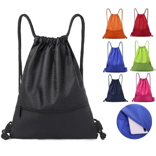 Sport 5 Color Drawstring Pocket Simple Backpack Men's and Women's Fitness Backpack Lightweight Basketball Bag Oxford Zipper Bags