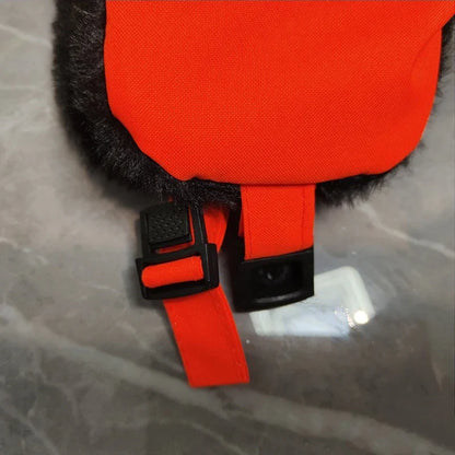 Men's Winter Trapper Aviator Earflap Warm Russian Waterproof Ski Hat Bomber Cap Safety Reflective Strip Protectors Hats