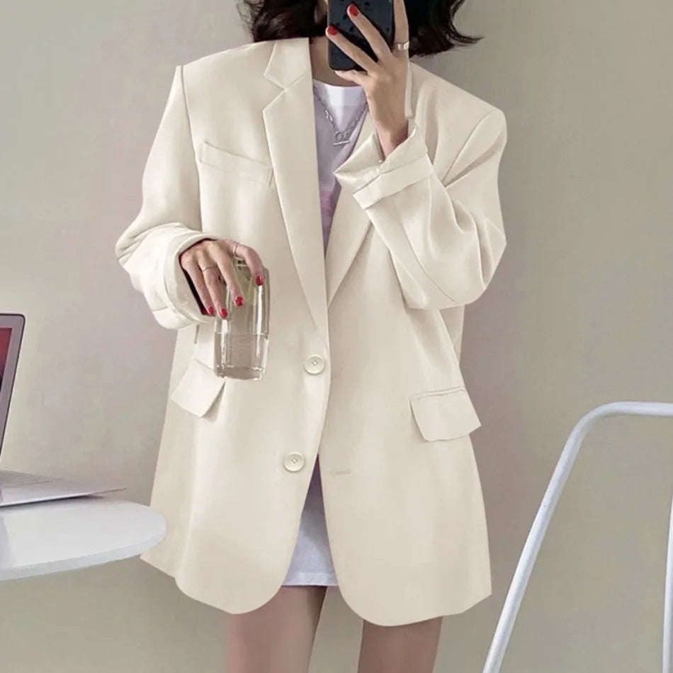 New Woman Spring Summer Solid Color Suit Jacket Women Korean Fashion Casual Comfortable Suit Woman Clothing Outerwears