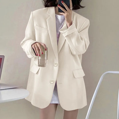 New Woman Spring Summer Solid Color Suit Jacket Women Korean Fashion Casual Comfortable Suit Woman Clothing Outerwears