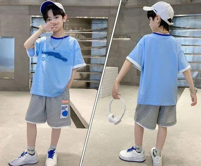 Sportswear Set Men's Children's Sets Boy Clothes From 4 Years Old Boys Clothing 7 8 2025 Cartoon Fashion Baby Summer Costumes 12