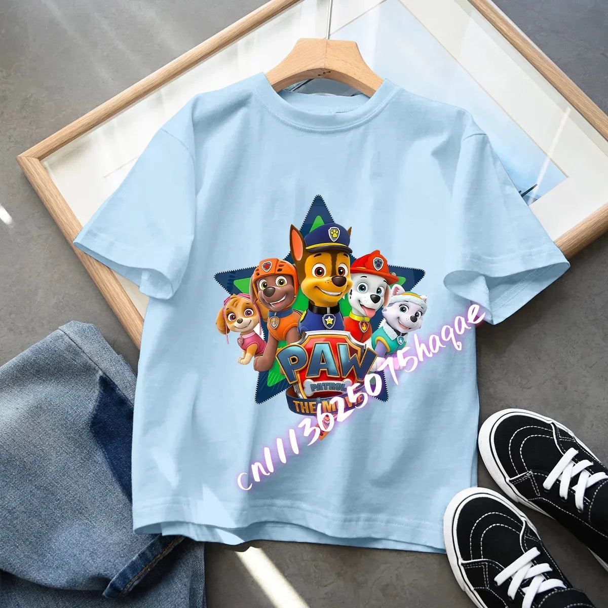 Summer PAW Patrol Children T-Shirts Cartoon Chase Skye Short Sleeves Top Tees Fashion Anime Girls Boys Shirts Kids Clothes Gift