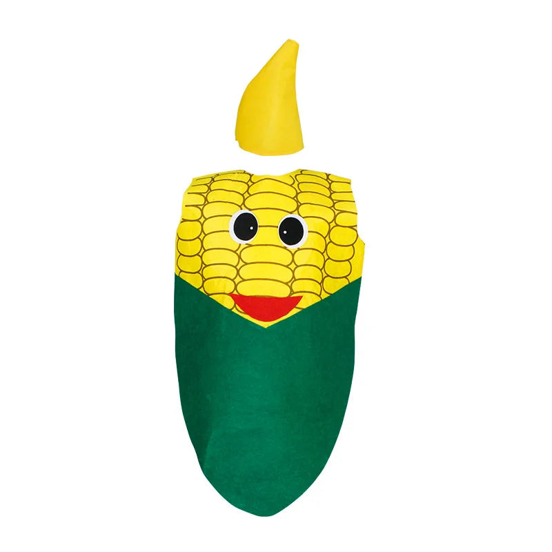 1Set Children Cosplay Fruit Veggie Costume Funny Holiday Party Cute Clothes Suit Children Performance Overclothes Stage Costume