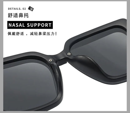 2025 New Polarized Letter Sun Glasses Legs High-end Sunglasses Women's European and American Sunscreen Retro Sunglass Gafas