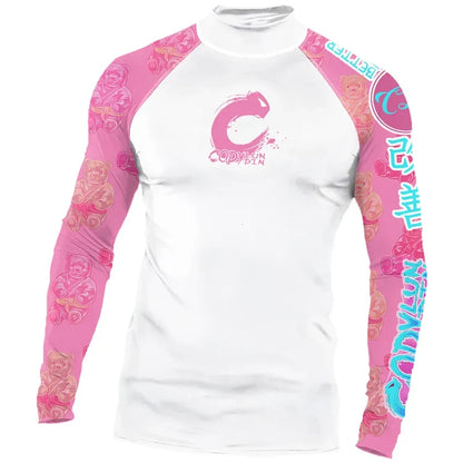 Men's Sports T -shirt Quickly Drying Bodybuilding Fitness Tight Rashguard UV Protection Swimsuit Swimming Shirt Surfing Rash