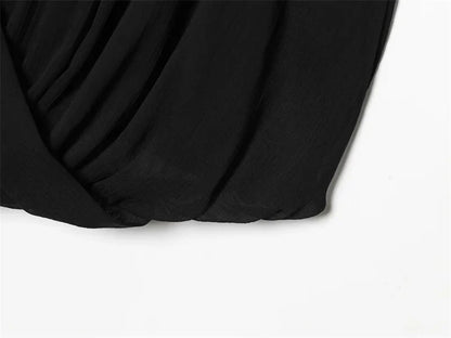 Women's Top 2026 New Spring Summer Fashion Black Sleeveless Pleated Top for Women Casaul Chic Women Top