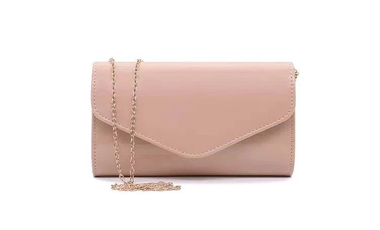Patent Leather Envelope Clutch Purse Shiny Candy Color Cover Day Clutches Evening Bag for Women Shoulder Handbags Bolso Mujer