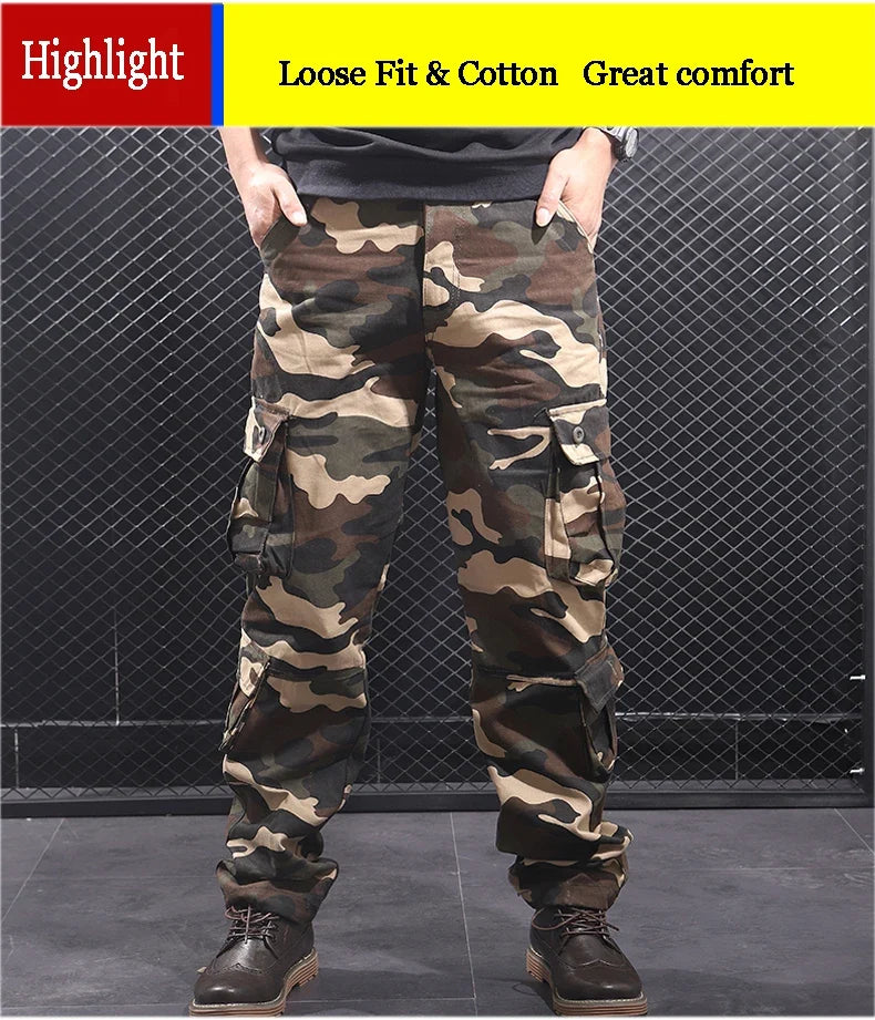 Men's Cargo Pants Men Camouflage Sweatpants Amazon Joggers  Sports Joggers Loose Fit Streetwear Male Hiking Pants