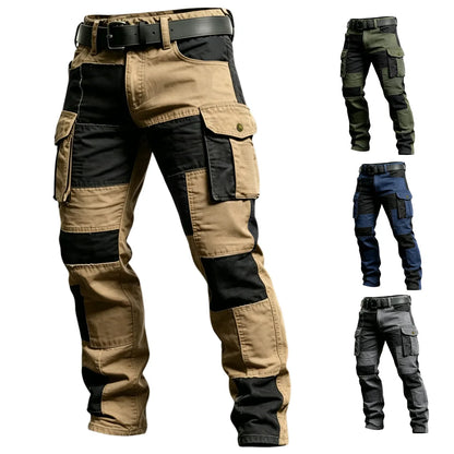 New Cotton Men Cargo Pants Khaki Casual Men Tactical Joggers Cargo Multi-Pocket Fashion Black Army Light gray Trousers Work Wear