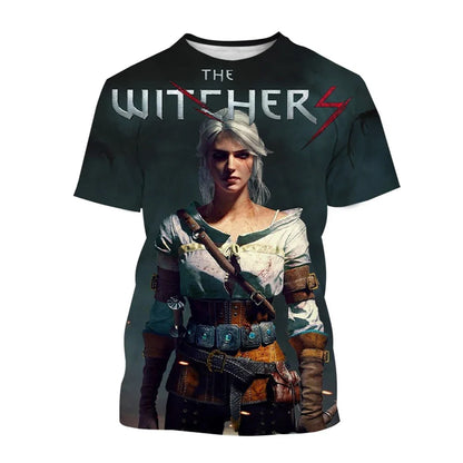 Latest Witcher 3D Printed T-shirt Fashion Role Playing Game Witcher King Assassin Casual Harajuku Neutral T-shirt