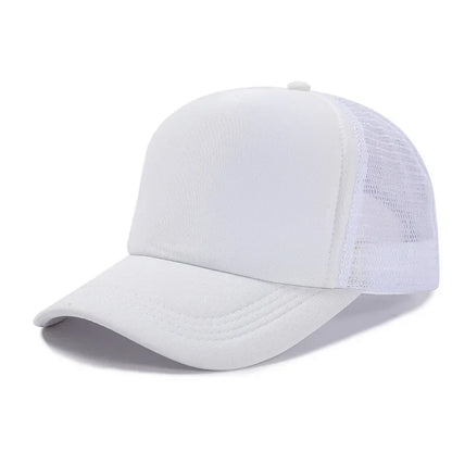 Unisex Cheaper 5 Panel Trucker Hat For Adult Summer Net Baseball Cap Men Women Sponge Mesh Adjustable Sun Hat Visor