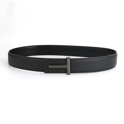High Quality 3.8cm Leather Business Men Belt Luxury Brand Designer famous Belts for men Jeans Strap Male Metal Buckle belt