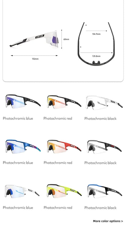 Red Photochromic Cycling Sunglasses for Men Blue Photochromic Cycling Glasses Mountain New Bicycle Goggles Eyewear Sports