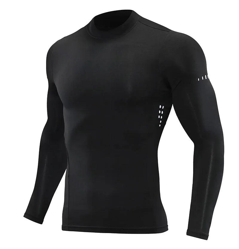 Men Children Long Sleeve Running Slim Tops Tees Sportswear Gym Fitness Compression T-shirt Outdoor Football Jersey Jogging Tight