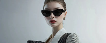 Retro Polarized Sunglasses Women Vintage Shades UV400 Protection Fashion Cat Eye Acetate Sun Glasses Trendy