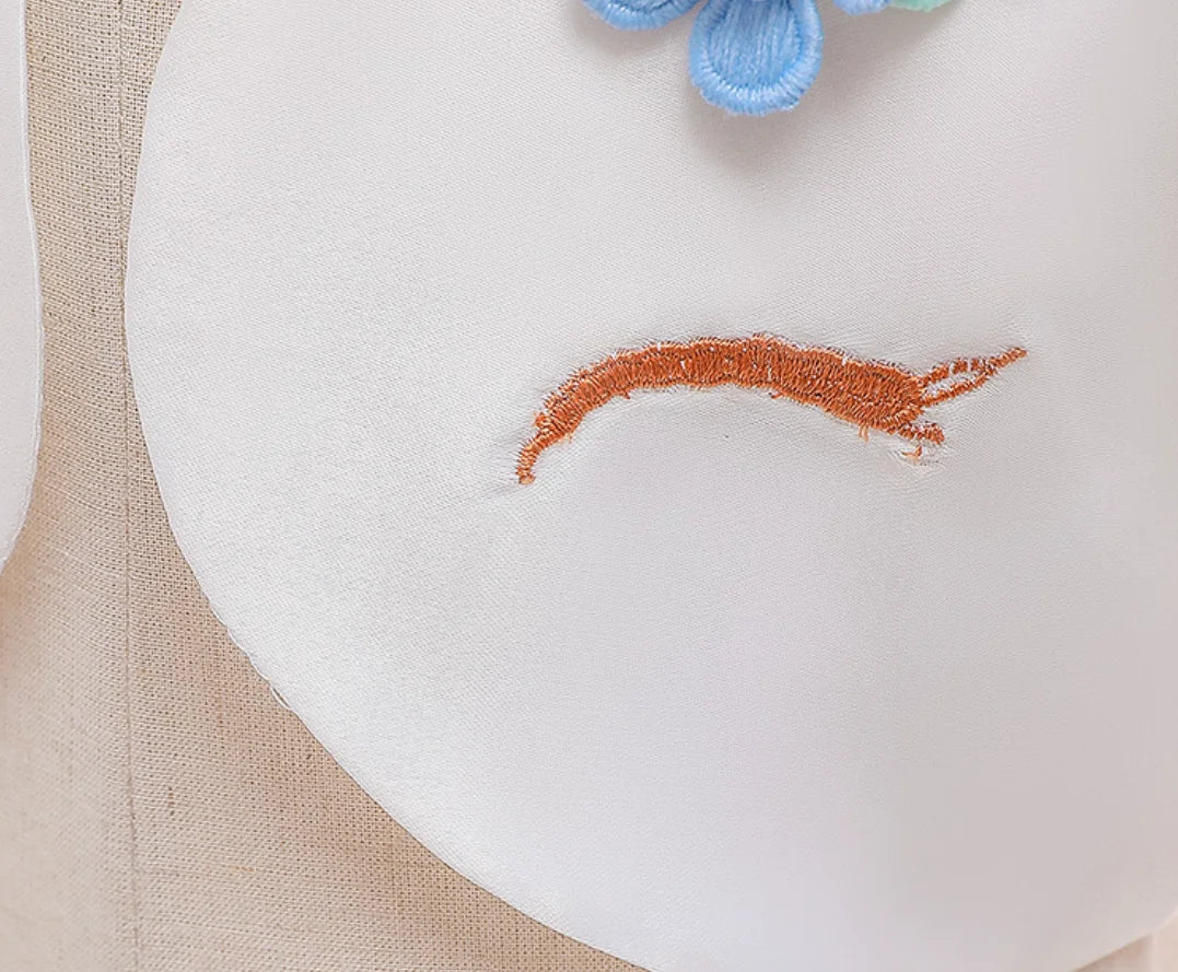 Dreamy Girl Embroidery Sleeveless Unicorn Mesh Princess Dress With Hair Hoop Wing For Kids Party Performance Birthday Gift 2-10T