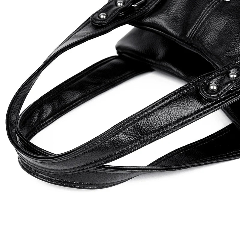 100% Genuine Leather Women Handbag Fashion Girls Top-Handle Bucket Bag Soft Cowhide Female Shoulder Bags Women Crossbody Bag Sac