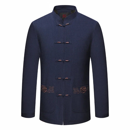 Spring and Autumn New Middle-aged and Elderly Men Father Tang Jacket Chinese Style Hanfu National Wind Grandpa Coat Jacket