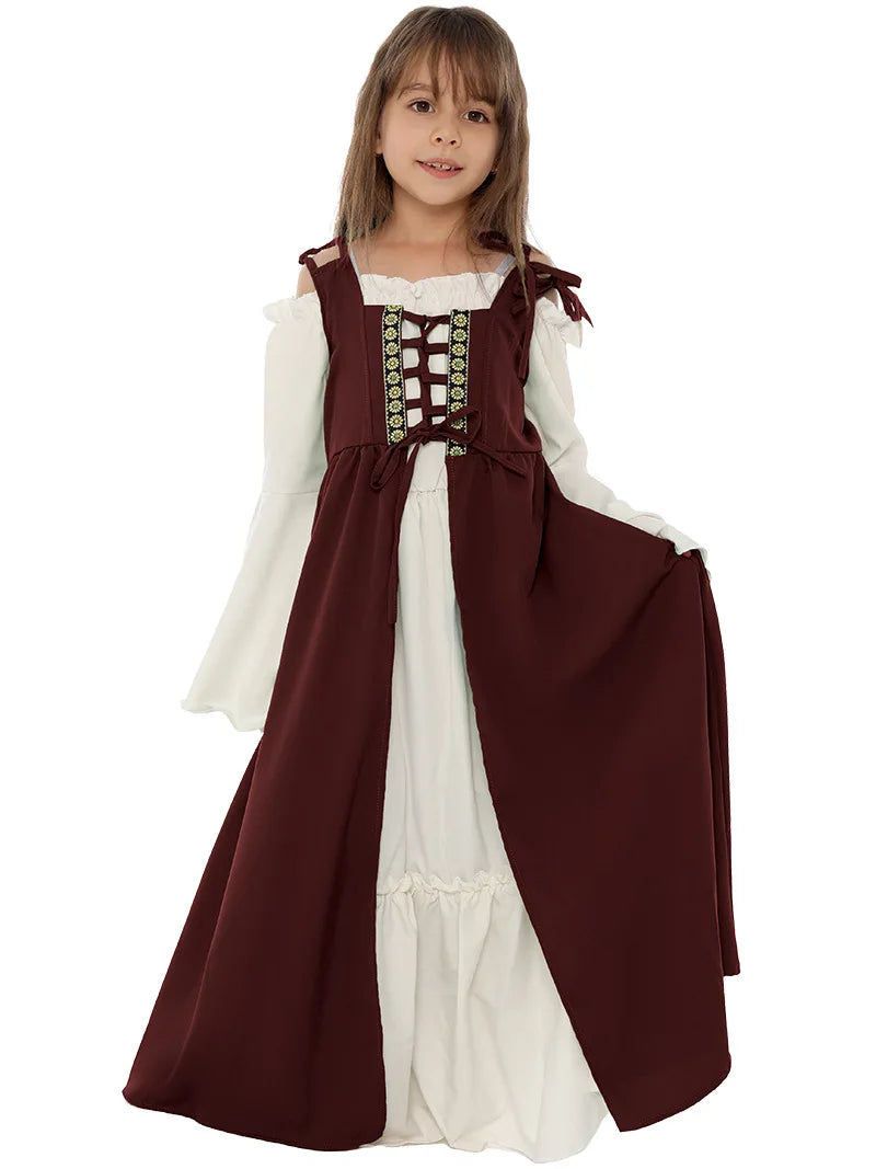Medieval Renaissance Drama Dance Costume Halloween Girdle Cos Dress Halloween Costumes for Women Dress Love Live Cosplay
