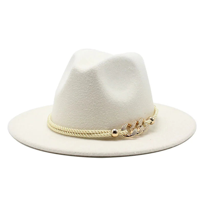 Fascinator White Fedora Hats For Women 59-61CM Big Size Men Party Church Wedding Cap Panama Felt Jazz Hats Gorras