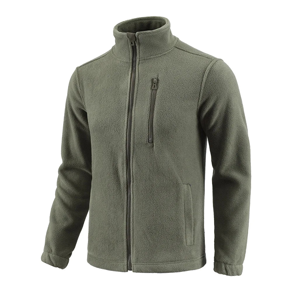 Outdoor Camouflage Fleece Jacket Double-Sided Shake Fleece Cardigan Tactical Jacket Warm Mountaineering Suit
