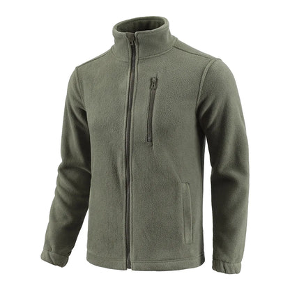 Outdoor Camouflage Fleece Jacket Double-Sided Shake Fleece Cardigan Tactical Jacket Warm Mountaineering Suit