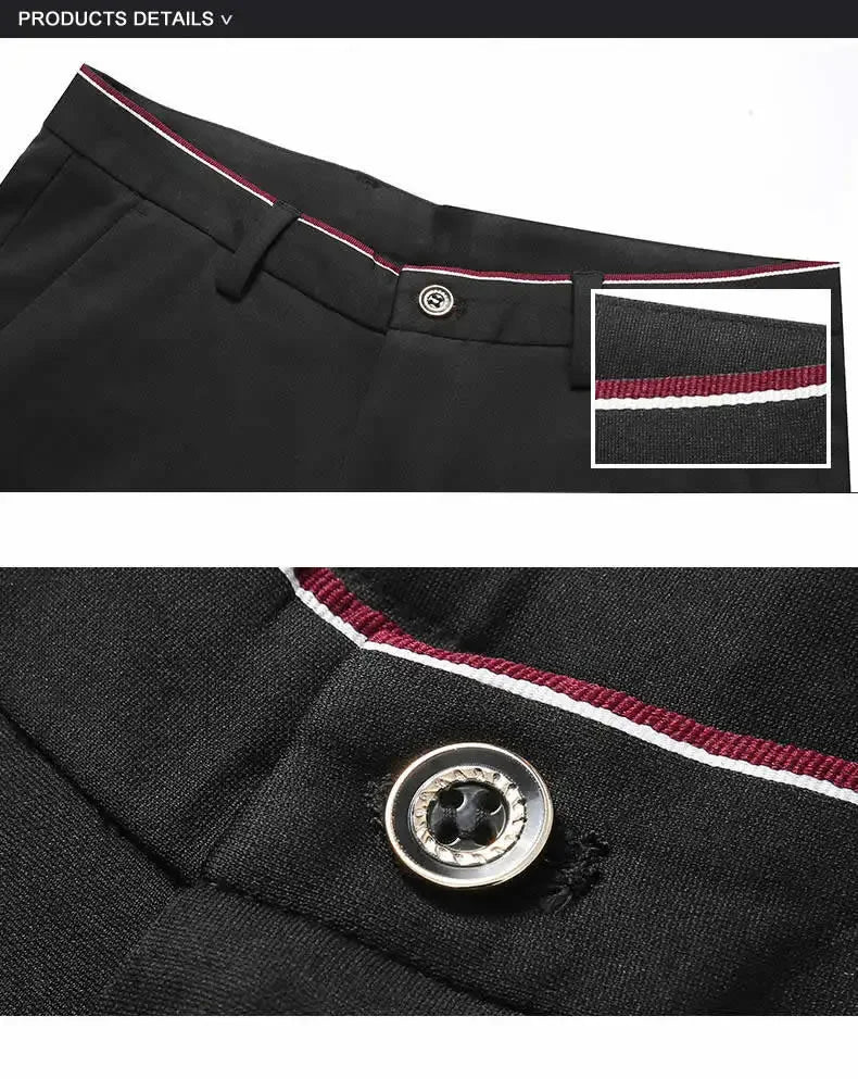 Black Suit Pants for Men Spring and Autumn Stretchy and Non-Ironing Office Trousers Slim Fit Formal Pants for Men Dress Pants
