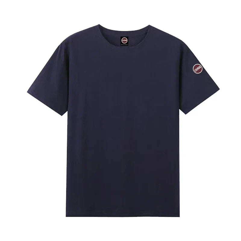Europe Summer High Quality Tops 100%Cotton Men Women T-shirt Embroidery Logo Couple Casual Loose O-Neck Short Sleeve Tees
