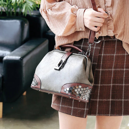 Women's Shoulder Bag Women's Handbag Fashion Purse Vintage Leather Bag Large Capacity Handbag Inclined Shoulder Bag Mom's Bag