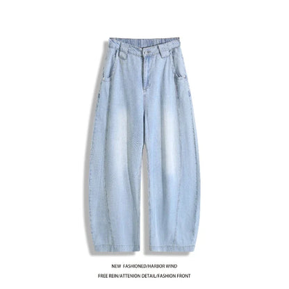 Man Pants Mens Jeans Summer New High Street Fashion Casual Thin Ice Silk Curved Blade Trousers For Men