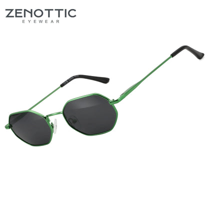 Retro Small Polygon Polarized Sunglasses Women Metal UV400 Sun Glasses Men Anti-Glare UV400 Goggles Driving Eyewear