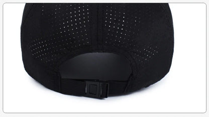 Quick Dry Baseball Cap Outdoor Sports Mesh Breathable Hat For Men Portable Hiking Fishing Sunbonnet Golf Adjustable Cap