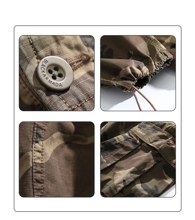 High Quality American Retro Ast Craft Camouflage Cargo Pants For Men Clothing Outdoors Tactical Pants Casual Baggy Trousers Male