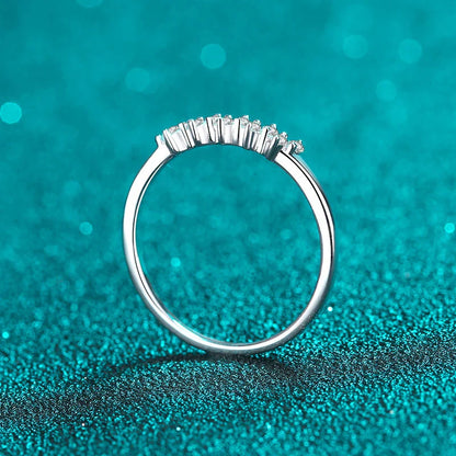Full 1.5mm D Moissanite Rings for Women 925 Sterling Silver Lab Diamond Wedding Ring Stackable Ring Band Gemstone