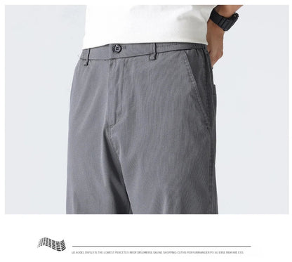 Coffee Ultra-thin Wide Pants Men Lyocell Fabric Breathable Soft Straight Casual Trousers Loose Simple Male Sweatpants