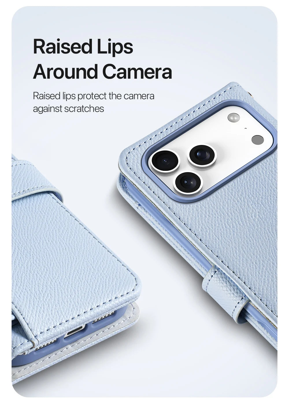 2in1 Magnetic Detachable Wallet Folio Case for iPhone 17 Pro Max/17 Air/16plus 15Leather Cover with Card Slots & Clasp