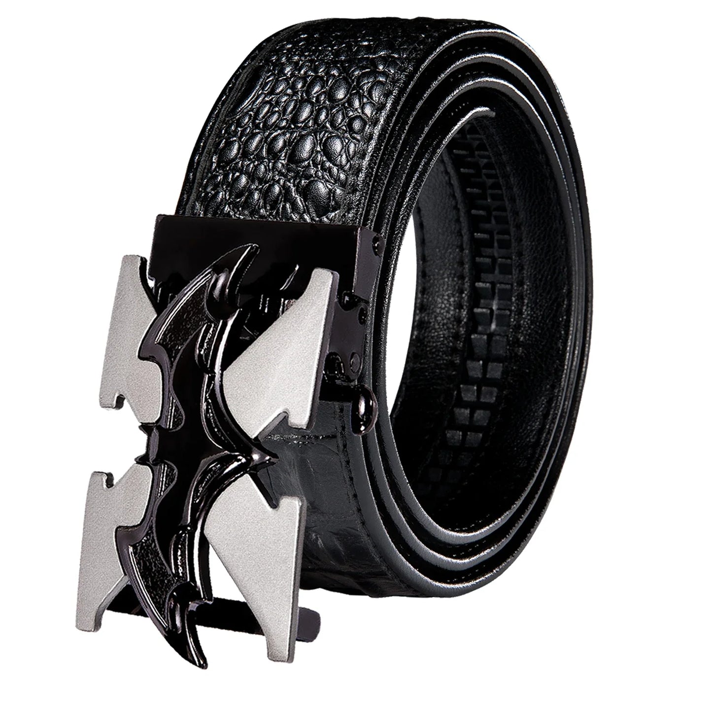 Crocodile Designer Luxury Genuine Leather Belts for Men Casual Jeans Belt Strap Gold Automatic Buckle Black Belt PD-2036