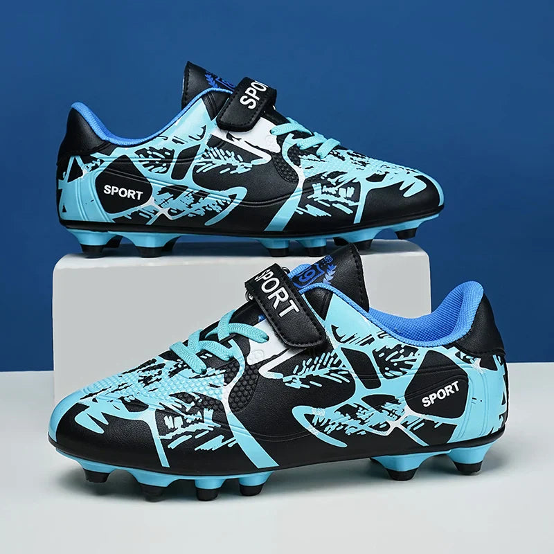 Hot Sale Children Soccer Shoes Boys Football Boots Training  Youth Ultralight Non-slip Sneaker Breathable Comfortable for Indoor