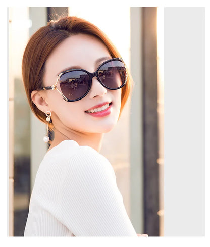 2026 Fashion High-End Women's Polarized Sunglasses Oversize Mode Retro Sunglasses Glasses Outdoor Sun Protection UV Protection